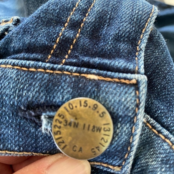 CURRENT/ELLIOT The rolled skinny loved tux black lace blue denim NEW size 27 - Picture 7 of 15